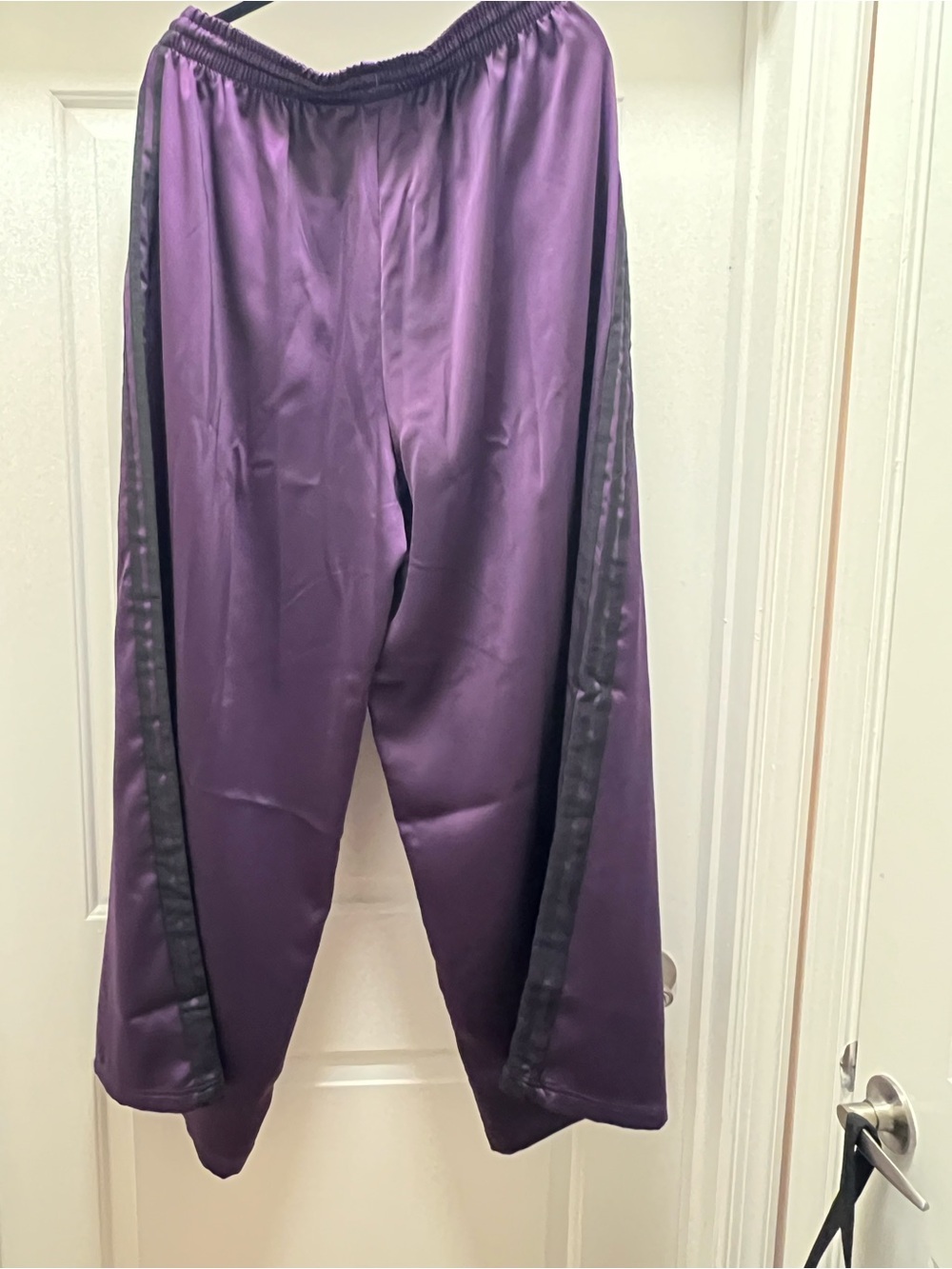 Adicolor Satin Wide Leg Track Pants- Size 18 - Picture 7 of 11
